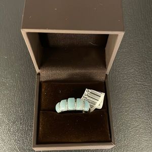 Sterling Silver and Larimar ring size 8 nwt